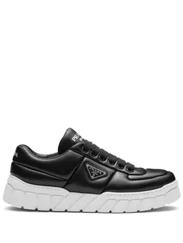 Prada дутые кроссовки, черный