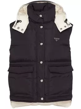 Prada дутый жилет Re-Nylon, черный