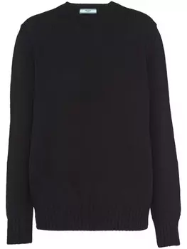 Prada джемпер с круглым вырезом, черный