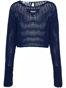 Prada джемпер с логотипом, черный