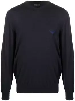 Prada джемпер с логотипом, синий