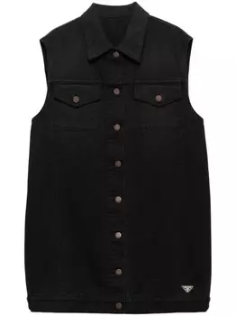 Prada джинсовое платье мини, черный