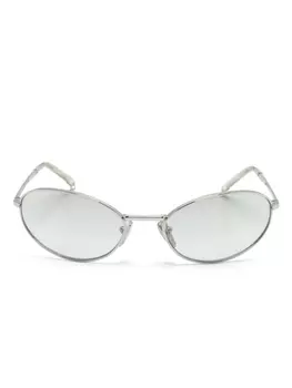 Prada Eyewear солнцезащитные очки Prada Logo, серебристый