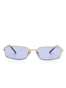 Prada Eyewear солнцезащитные очки с логотипом Prada, золотистый