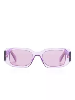 Prada Eyewear солнцезащитные очки Symbole в прямоугольной оправе, фиолетовый