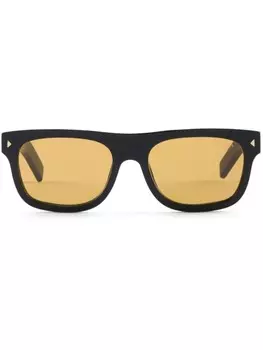 Prada Eyewear солнцезащитные очки в квадратной оправе, черный