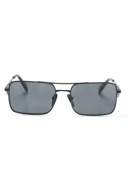 Prada Eyewear солнцезащитные очки в прямоугольной оправе, черный