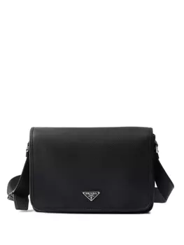 Prada фактурная сумка-мессенджер, черный