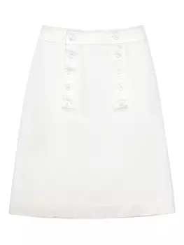 Prada габардиновая юбка, белый