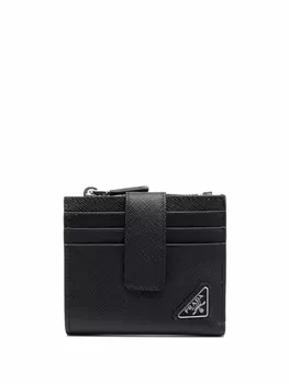 Prada картхолдер из сафьяновой кожи, черный