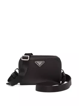 Prada картхолдер из сафьяновой кожи, черный
