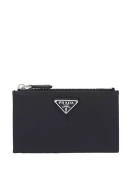 Prada картхолдер из сафьяновой кожи, черный