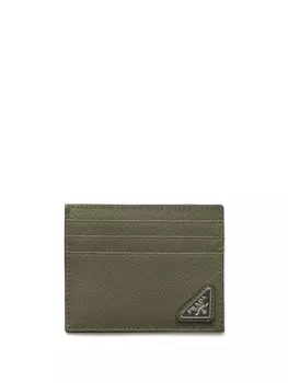 Prada картхолдер из сафьяновой кожи, зеленый