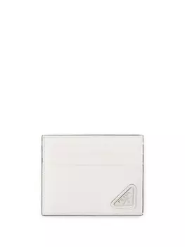 Prada картхолдер с логотипом, белый