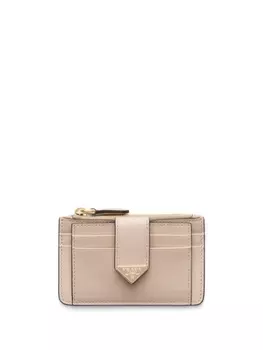 Prada картхолдер с логотипом, нейтральный цвет
