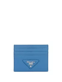 Prada картхолдер с логотипом, синий
