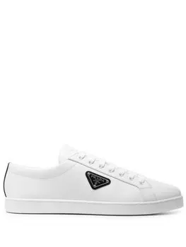 Prada кеды Brushed на шнуровке, белый