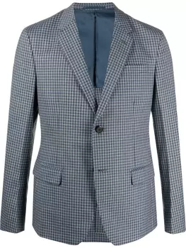 Prada клетчатый пиджак, синий