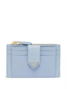 Prada кошелек на молнии с логотипом, синий