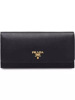 Prada кошелек с логотипом, черный