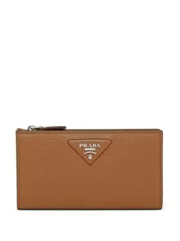 Prada кошелек с логотипом, коричневый