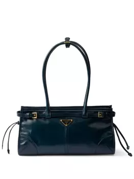 Prada кожаная сумка среднего размера, синий