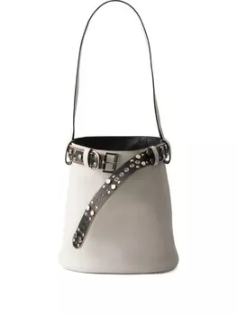Prada кожаная сумка-ведро, белый
