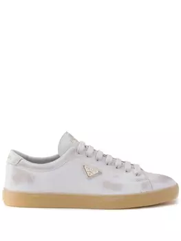 Prada кожаные кроссовки, белый