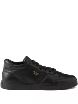 Prada кожаные кроссовки, черный