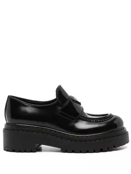 Prada кожаные лоферы, черный