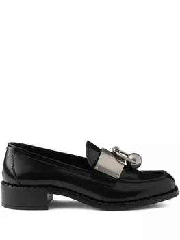 Prada кожаные лоферы, черный