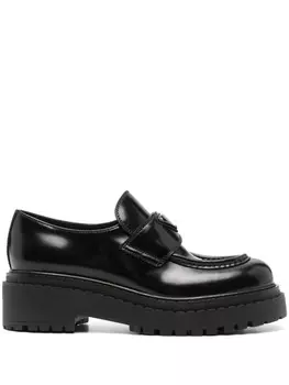Prada кожаные мокасины, черный