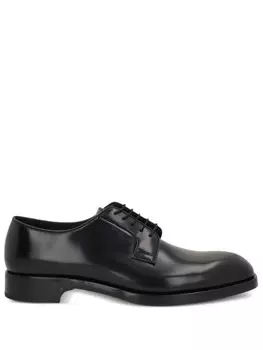 Prada кожаные туфли дерби, черный