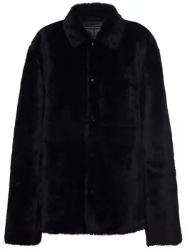 Prada куртка из овчины, черный