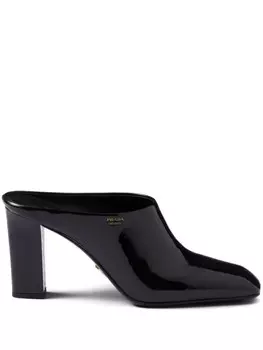 Prada лакированные мюли, черный