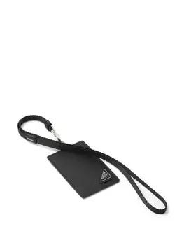 Prada ланъярд с нашивкой, черный