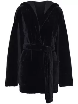 Prada легкая шуба, черный