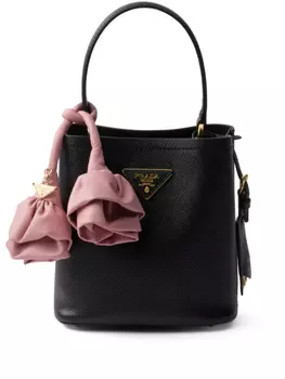 Prada мини-сумка Panier Saffiano, черный
