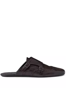Prada мюли-монки, коричневый