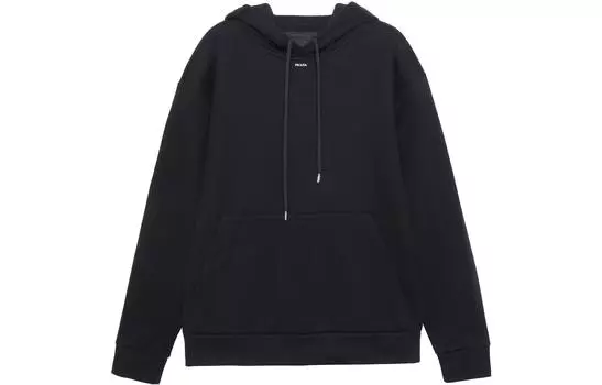 Толстовка мужская Prada с капюшоном и карманом, черный