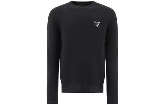 Свитер мужской Prada Logo Embroidered, черный