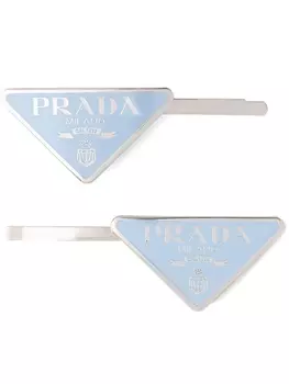 Prada набор невидимок с логотипом, синий