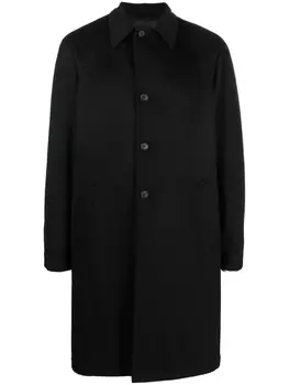 Prada однобортное пальто, черный