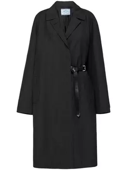 Prada однобортное пальто, серый