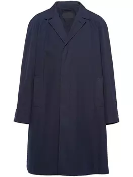 Prada однобортное пальто, синий