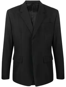 Prada однобортный пиджак, черный