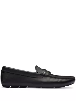 Prada однотонное лоферы, черный