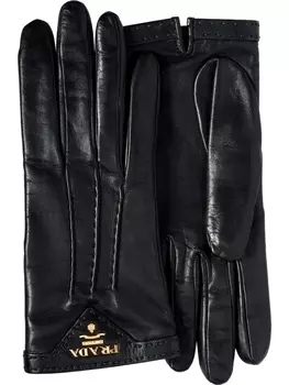 Prada перчатки с подкладкой, черный