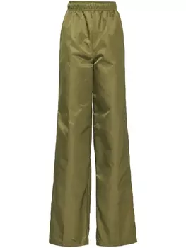 Prada прямые брюки Re-Nylon, зеленый