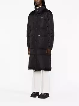Prada пуховик Re-Nylon, черный